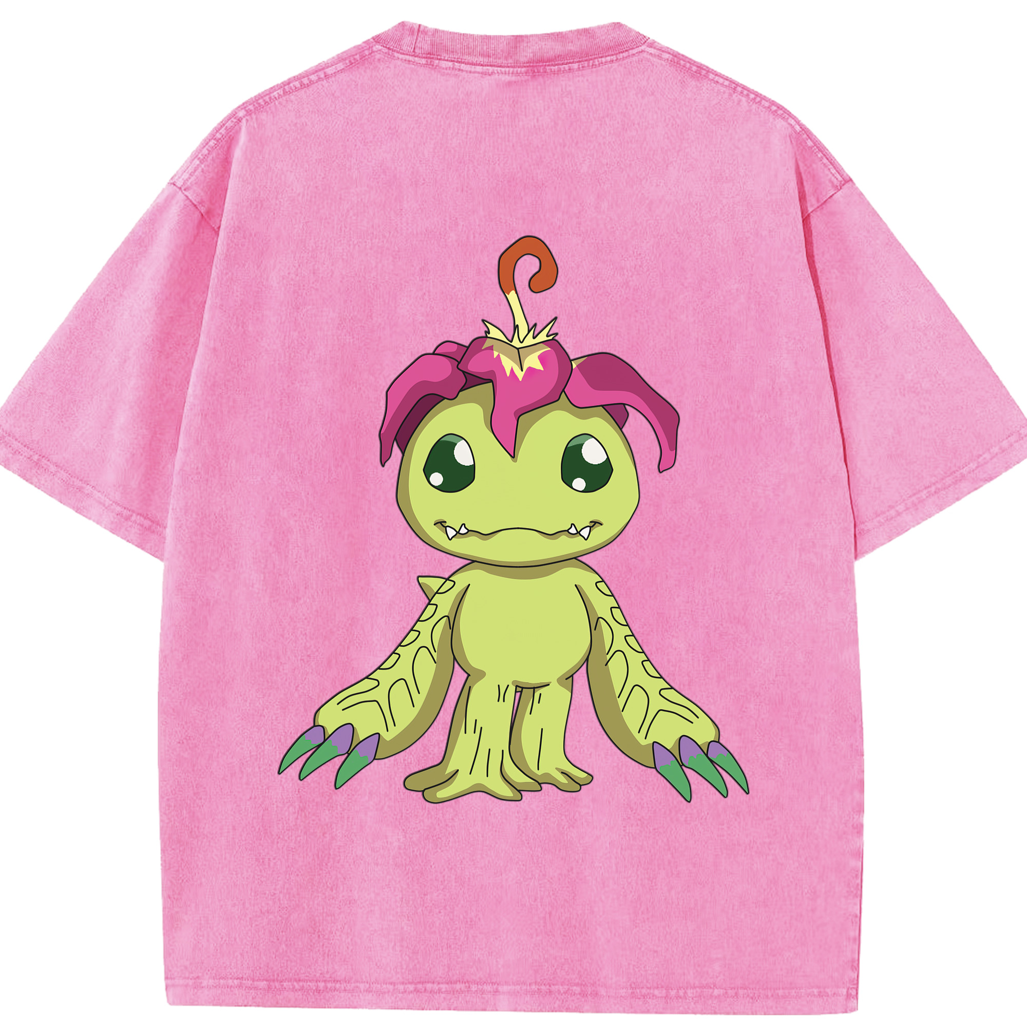 （画像用） Digimon デジタルモンスター/デジモン 綿100% ヴィンテージ風 半袖Tシャツ（背面プリント）